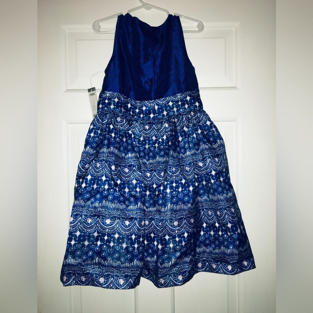 Gymboree Dressed Up size 6 special occasion dress, Blue, white, pink NWT